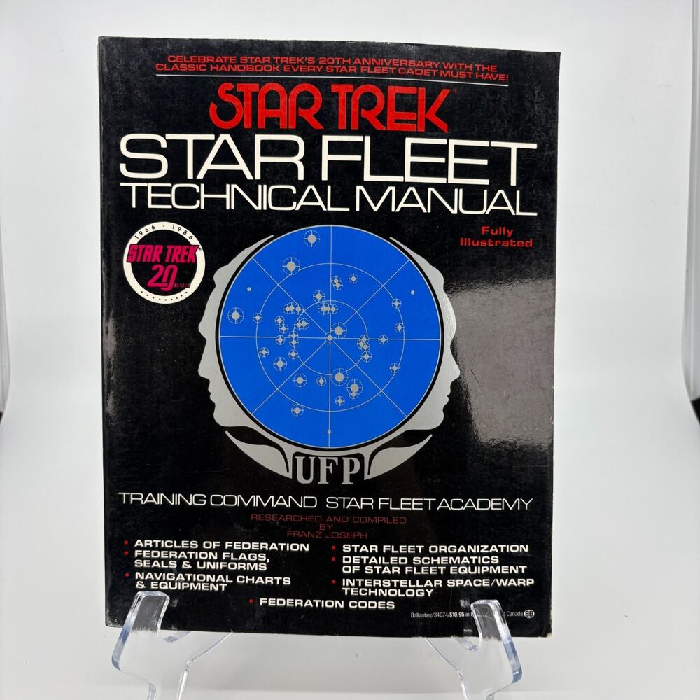 Star Trek Star Fleet Technical Manual Franz Joseph 20th Anniversary Paperback